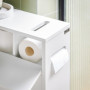SoBuy Meuble de Rangement Salle de Bain, Armoire de Côté, Rangement Polyvalente, Meuble pour Papier Toilette, Porte Brosse WC, M