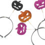 com-four® 3x Bandeau de citrouille Motif de citrouille pour Halloween - Bandeau de citrouille pour enfants et adultes - Diadème 