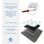 16 électrodes TENS EMS 5x5 cm – électrodes adhésives réutilisables pour appareils TENS/EMS – connecteur 2 mm – excellente conduc