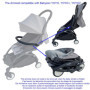 Brogtorl Accessoires de poussette pour bébé, barre pare-chocs, accoudoir, poignée, barre transversale compatible avec Babyzen Yo