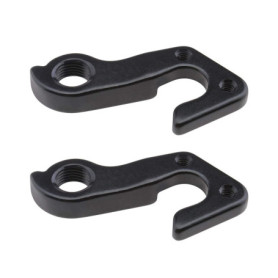 YINETTECH 2pcs VTT Vélo Arrière Engrenage Mech Dérailleur Crochet Cintre Noir Aluminium Tailhook Décrochage Cadre Adaptateur pou