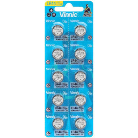 Pack de 10 Vinnic L1154F / LR44 / AG13 1.5V Alkaline