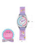 Tikkers Filles Analogique Quartz Montre avec Bracelet en Tissu TK0148