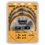 DEWALT - Set de 3 lames de scie circulaire stationnaire - disque tranchant 40 dents - outillage résistant aux clous et durable -