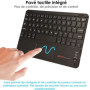 TECHGEAR Active Strike Pro Clavier AZERTY Bluetooth sans Fil avec Pavé Tactile Intégré compatible avec Samsung Tab S7, Tab S6 Li