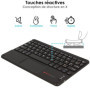 TECHGEAR Active Strike Pro Clavier AZERTY Bluetooth sans Fil avec Pavé Tactile Intégré compatible avec Samsung Tab S7, Tab S6 Li