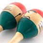 World Rhythm Maracas en bois peint à la main naturel - Instrument de percussion pour enfants, petite taille