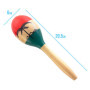World Rhythm Maracas en bois peint à la main naturel - Instrument de percussion pour enfants, petite taille
