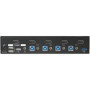 StarTech.com Switch KVM USB DisplayPort à 4 ports - Commutateur écran clavier souris DP avec hub USB 3.0 intégré - 4K 30 Hz (SV4