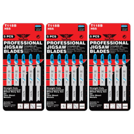 15 lames de scie sauteuse à métaux TopsTools T118B compatibles avec Bosch, Dewalt, Makita, Milwaukee et bien d'autres