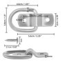 Belle Vous Anneau Arrimage avec Supports et Vis (Lot de 8) - 4,6 x 3,8 cm - Supporte 400 Kg - Fixation Inox pour Sécuriser L’Anc