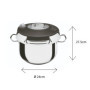 Artame ART38112 Autocuiseur Luna, Autocuiseur Vapeur, Couvercle ouverture facile, 12 L, Tous feux dont induction, Ø24cm, Inox
