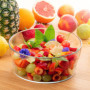 KADAX Coupe en Verre, Bol en verre rond de 19 cm de diamètre - Bol profond pour fruits, salade, bonbons, bol à fruits empilable,