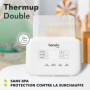 LIONELO THERMUP DOUBLE Chauffe-biberon, 2 bouteilles simultanément, Chauffe le lait en 3 à 5 minutes, 6 modes de fonctionnement,