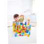 Hape Jouet en Bois Construction Enfant 12 Mois et Plus - Blocs de Construction Multicolore - Jouet Éveil Fille et Garçon - Baril