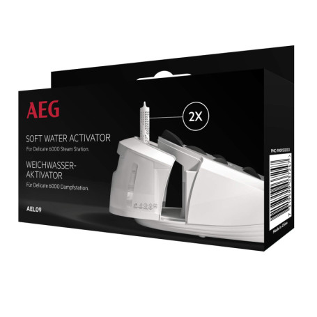 AEG 900 923 223 AEL09 Lot de 2 cartouches anticalcaire pour centrale vapeur ST6-1-4LG, ST6-1-6DB, ST6-1-8EG, plastique