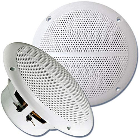 Sound-way - Haut-parleurs Marins 16 CM Enceintes pour Bateau, véranda, Piscine, Salle de Bain 100 Watts