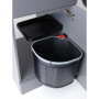 FRANKE | Poubelle de tri des déchets Sorter Mini (121.0176.518) | Containers : 17.5L | Couleur : Noir