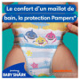 Pampers Couches-Culottes de Bain Jetables Splashers Taille 3-4 (6-11kg) pour une Protection Optimale dans l'Eau, 12 Couches