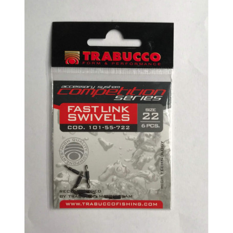 Trabucco Emerillon de Pêche Rolling Emerillon Rolling XPS Competition Fast Roll-Link Taille 22 Carpe Mer Rivière