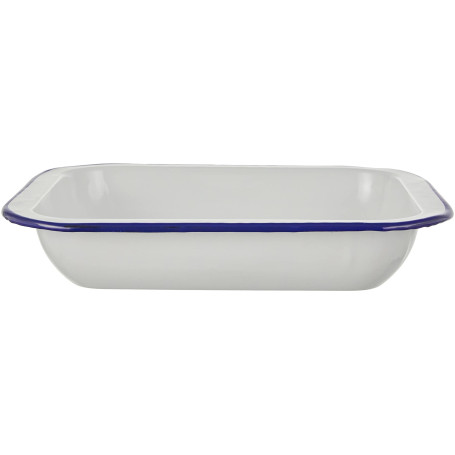 Ibili 905027 Plat Rectangulaire, Acier, Blanc, 27 x 20 x 6 cm