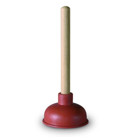 Anzapack 853914S Déboucheur en Caoutchouc avec Manche en Bois