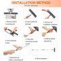 Nettoyeur de fenêtre Professionnel 2 en 1 avec Tige d'extension, Lave-vitres télescopique avec tête Flexible, Outils de Nettoyag
