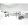 ABATTANT WC COMPATIBLE | CHARNIÈRE SPÉCIALE EXTRA LONGUE ACIER INOX | FORME D U | RÉGLABLE ET DECLIPSABLE | FACILE INSTALATION E