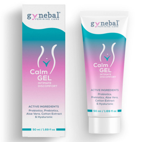 GYNEBAL CALM Gel Intime avec PREBIOTIQUES – Gel Hydratant pour Secheresse Vaginale, Demangeaisons et Inconfort – Soutient la Flo