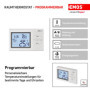 EMOS P5607 Thermostat Mural, régulateur de température ambiante, numérique, programmable, avec Protection antigel, Filaire pour 