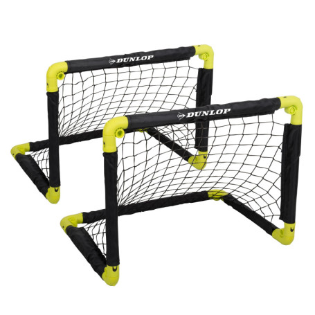 Dunlop Cage de Foot 50 x 44 x 44 cm - Ensemble de 2 Buts de Foot - Mini But Pliable - Kit Entrainement Football pour Enfants et 