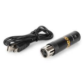 BeamZ SUSHI-DS Interface DMX avec logiciels - Contrôleur d'éclairage DMX-USB, 128 Canaux, Idéal pour Contrôler vos Jeux de Lumiè