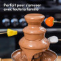 Gadgy Fontaine à Chocolat à 3 niveaux - Fontaine à Chocolat en Acier Inoxydable - Fontaine à Chocolat Retro Look - Fondue à Choc