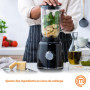MasterChef Mixeur Blender Smoothie, Soupe, Pesto et plus, Bol en Verre, 1 Litre, Lames en Acier Inoxydable, 2 Vitesses, Passe au