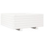 vidaXL Jardinière Blanc 60x60x26,5 cm Bois de pin Massif, jardinière d'extérieur, bac à Fleurs, boîte à Plantes, jardinière de t