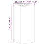 vidaXL Supports pour plantes 2 pcs blanc 30x30x70 cm bois d'ingénierie, support de fleurs, support de pot, support pour plantes 