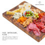 Erreke Planche a Decouper Bois, Bois de Teck End Grain, Couper Servir Viande Fromage Pain, Grande Planche à Découper, 44 x 29.5 