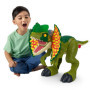 Fisher-Price Jouet dinosaure Imaginext Jurassic World Dilophosaurus, figurine de plus de 40 cm avec effets lumineux et sonores, 