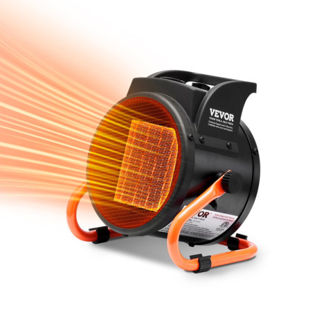 VEVOR Chauffage de serre PTC, 2000 W, chauffage de tente de culture électrique portable, à 3 vitesses, protection contre la surc