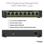 NETGEAR GS308EPP Commutateur réseau 8 Ports Gigabit Ethernet Plus avec 8 PoE+ @ 123 W, Montage Mural ou de Bureau