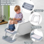 NCIKIHRKK Réducteur Toilette Enfant, Adaptateur WC Avec Coussin Moelleux, Pliable, pour Bébé - Forme V U O