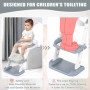 NCIKIHRKK Réducteur Toilette Enfant, Adaptateur WC Avec Coussin Moelleux, Pliable, pour Bébé - Forme V U O
