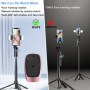 LenTok Trépied de téléphone avec télécommande, support de téléphone rotatif à 360° qui suit votre mouvement, perche à selfie de 