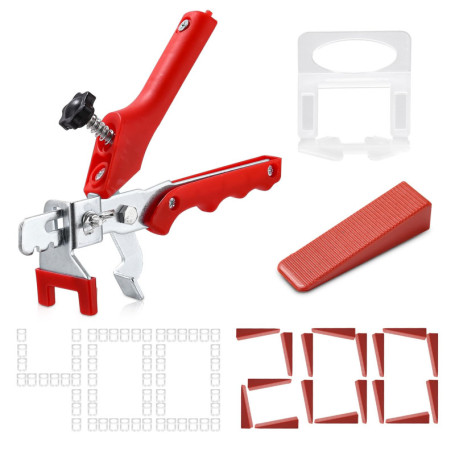 601 Pièces kit de Nivellement pour Carrelage 2mm avec 400 Croisillon Carrelage Autonivelant 200 Cale Carrelage Réutilisable et 1