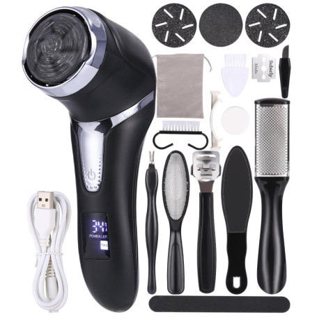 Rapeuse Pieds Electrique, Rechargeable Anti-Callosités, Ponceuse Pieds Râpe pieds IPX7, Gratte Lime Soin Callosité Gommages Pied