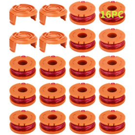 20 Pcs Fil Coupe Bordure Compatible avec Coupe Bordure WORX,Ø 1,65mm & 3m Bobine Fil Coupe Bordure,Ligne de Bobine de Coupe de R