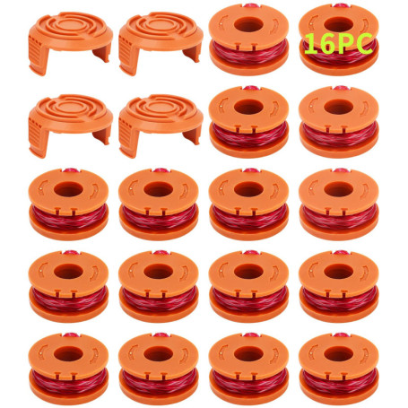 20 Pcs Fil Coupe Bordure Compatible avec Coupe Bordure WORX,Ø 1,65mm & 3m Bobine Fil Coupe Bordure,Ligne de Bobine de Coupe de R
