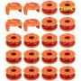 20 Pcs Fil Coupe Bordure Compatible avec Coupe Bordure WORX,Ø 1,65mm & 3m Bobine Fil Coupe Bordure,Ligne de Bobine de Coupe de R