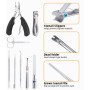 Coupe Ongle Professionnel, Pince Coupe Ongle Pour Pied Ongle Épais et Incarné, Coupe Ongle Ncarnés y Ciseaux Ongles,Kit Manucure
