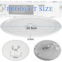 ADERTOS Plateau Micro Onde Universel 24.5cm Plateau pour Micro-ondes Plateau Tournant Universel en Verre Microwave Plate Turntab